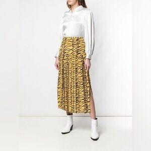 Rixo London- Tina Mustard Tiger Skirt